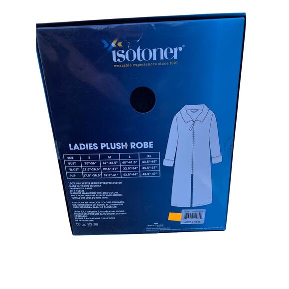 Gray Isotoner Ladies Plush Long Robe – Size Small NWT - Picture 2 of 2